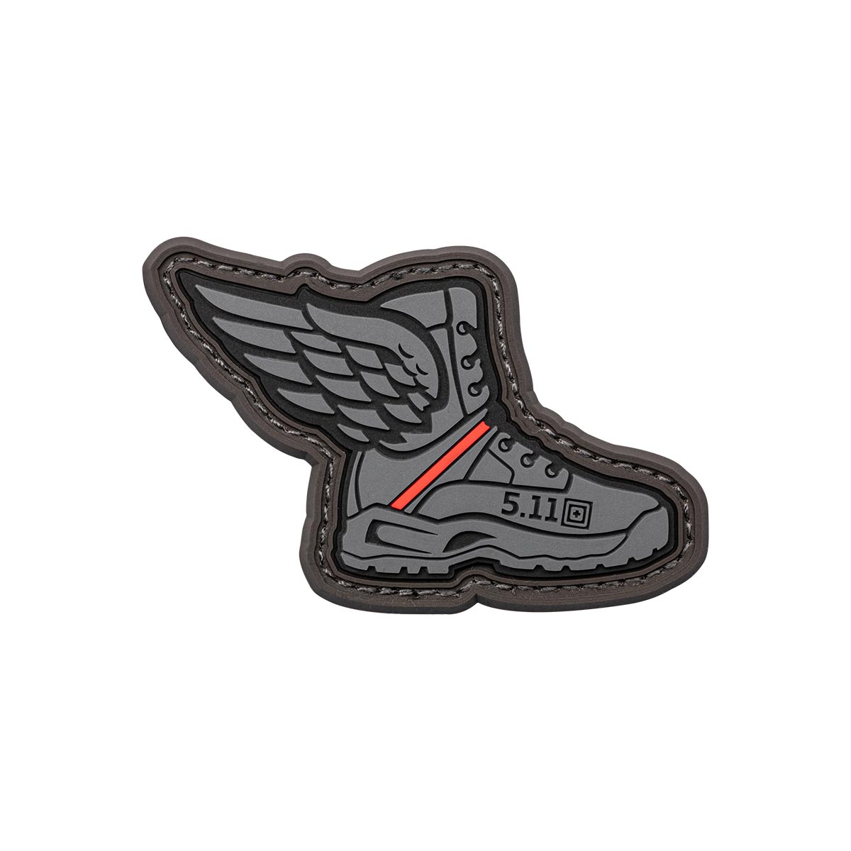 Winged Boots gris rouge