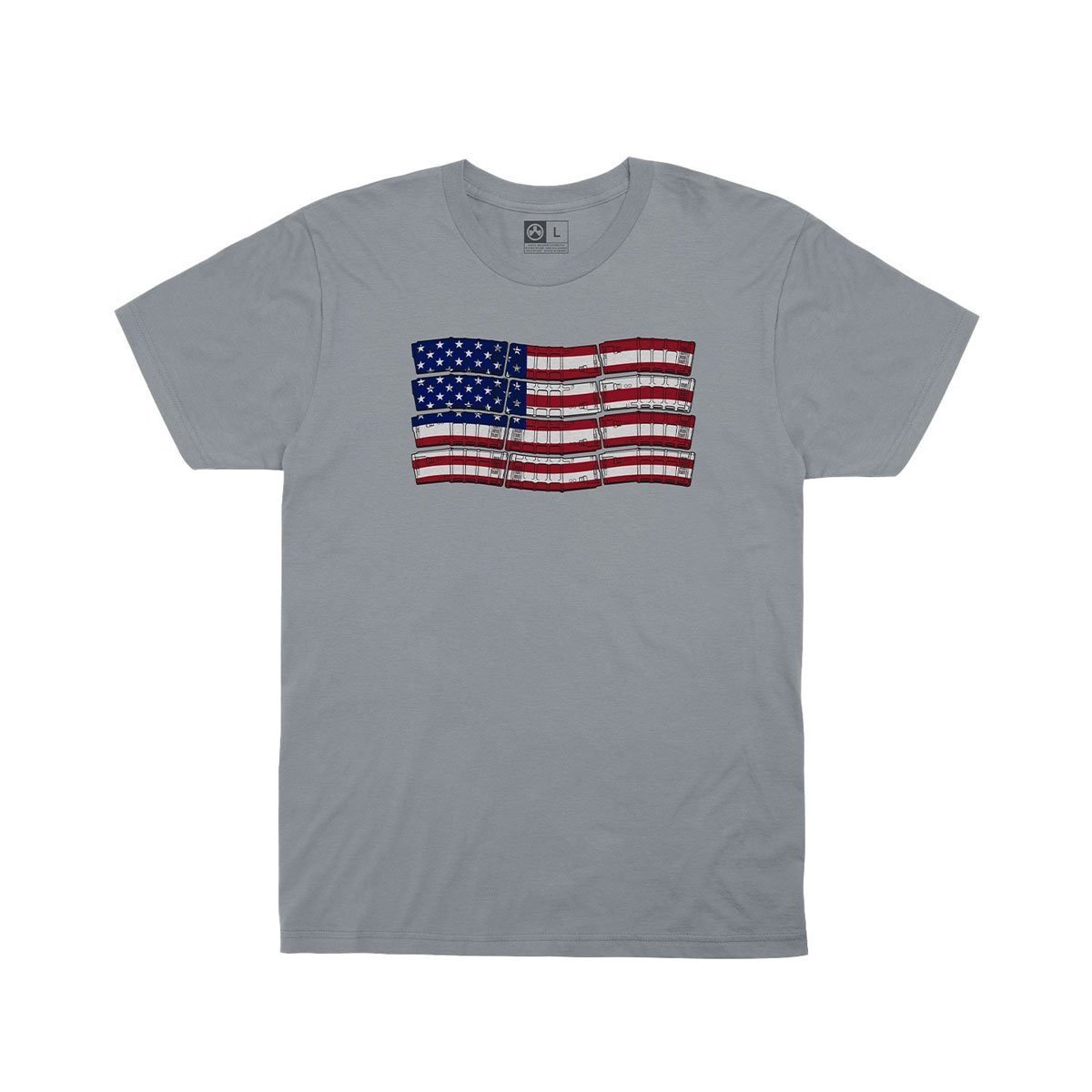 Tee shirt US Flag Gris